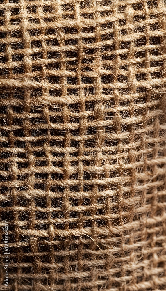 A detailed close up of woven burlap fabric texture A detailed close up of woven burlap fabric texture
