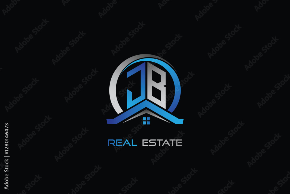 JB real estate letters logo design for construction or house. JB real estate letters logo Vector design JB real estate letters logo design for construction or house. JB real estate letters logo Vector design