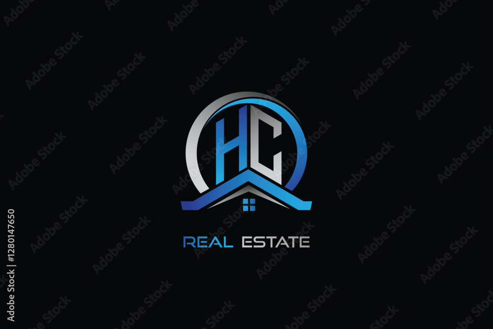 HC real estate letters logo design for construction or house. HC real estate letters logo Vector design HC real estate letters logo design for construction or house. HC real estate letters logo Vector design