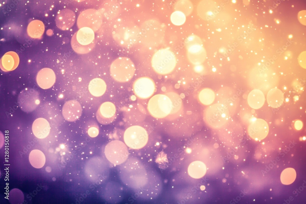 Abstract festive bokeh background with purple, gold, and pink lights. Abstract festive bokeh background with purple, gold, and pink lights.
