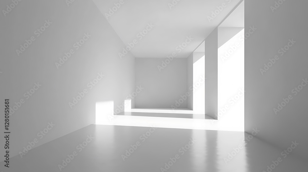 Abstract White Architectural Interior Space Design Abstract White Architectural Interior Space Design