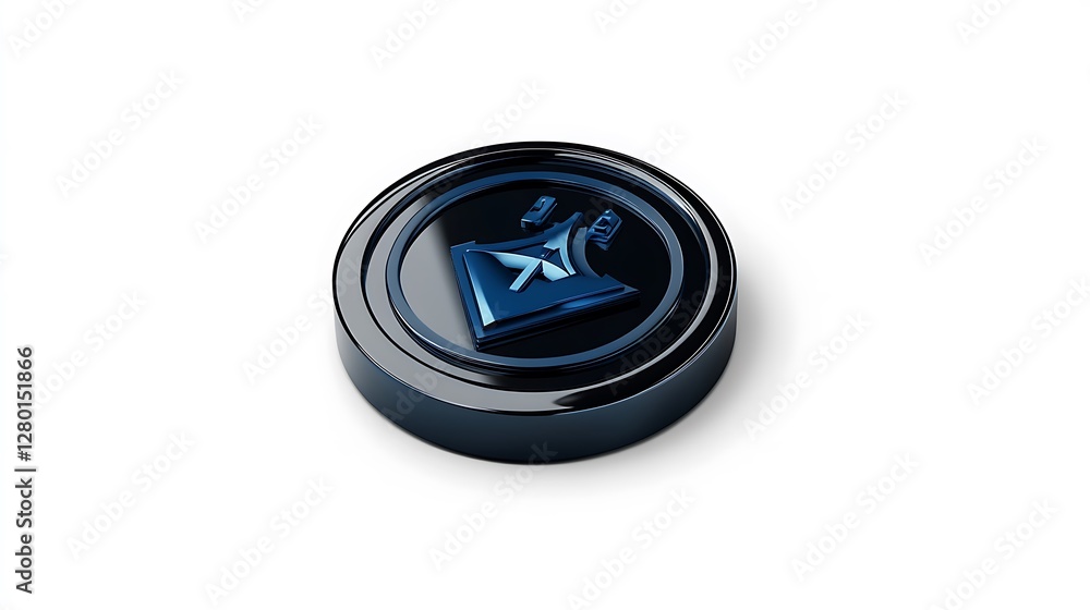 Sleek 3D Render of a Travel Email Icon AI Generated Sleek 3D Render of a Travel Email Icon AI Generated