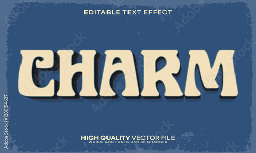 Retro classic text effect, editable text effect and vintage 3d font style bold shadow oldschool poster design