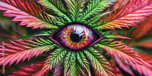 Obraz na płótnie cannabis magic eye stereogram 