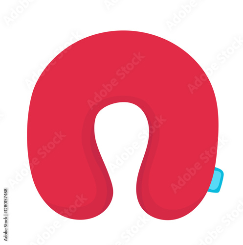 Travel Neck Pillow Illustration Isolated on White Background