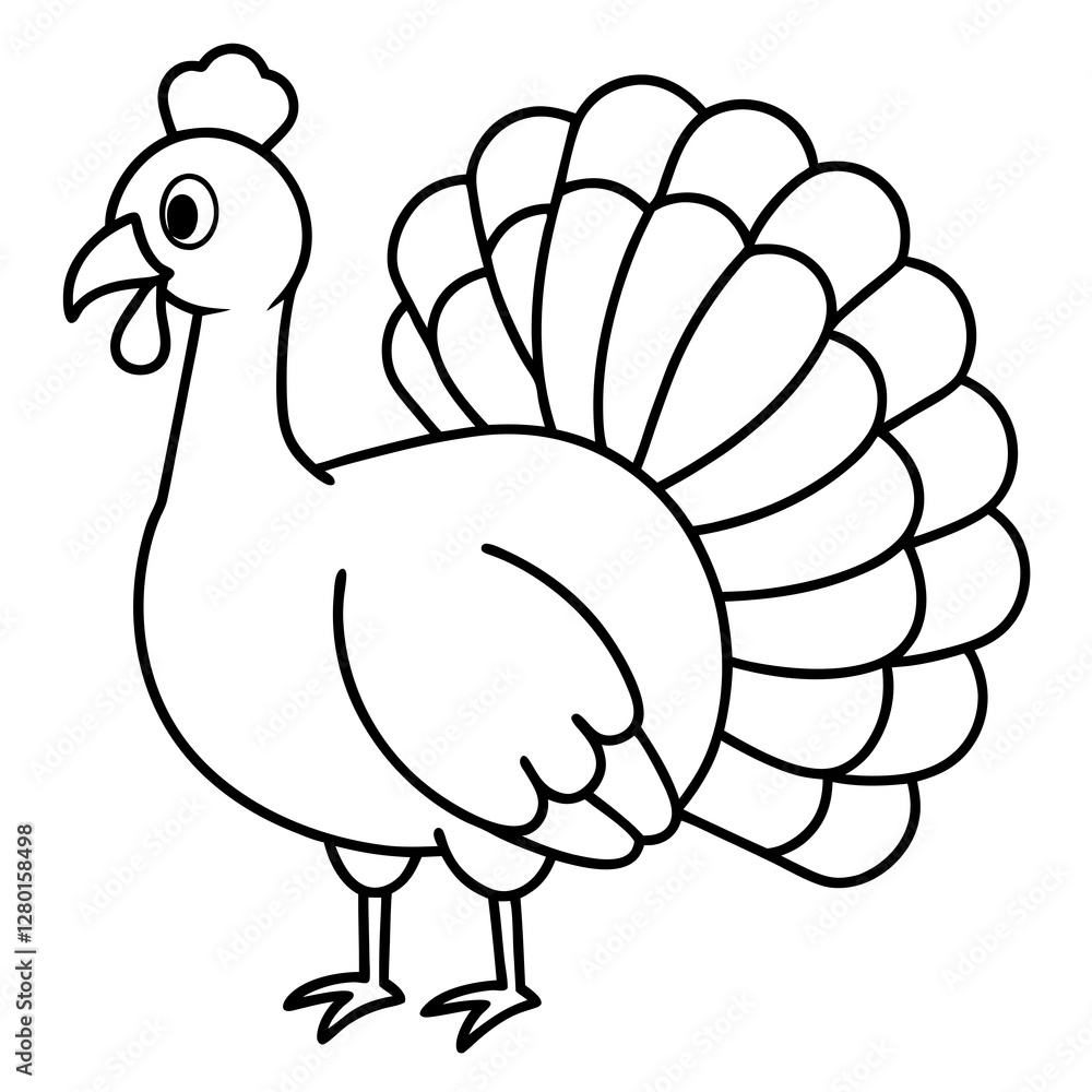 Graceful Turkey Drawing Graceful Turkey Drawing