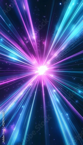 A Vibrant Burst of Light and Color in the Night Sky