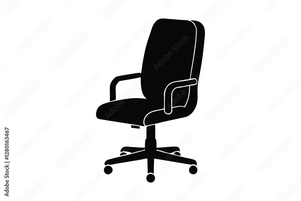 Silhouette of a office chair vector art illustration2.eps Silhouette of a office chair vector art illustration2.eps