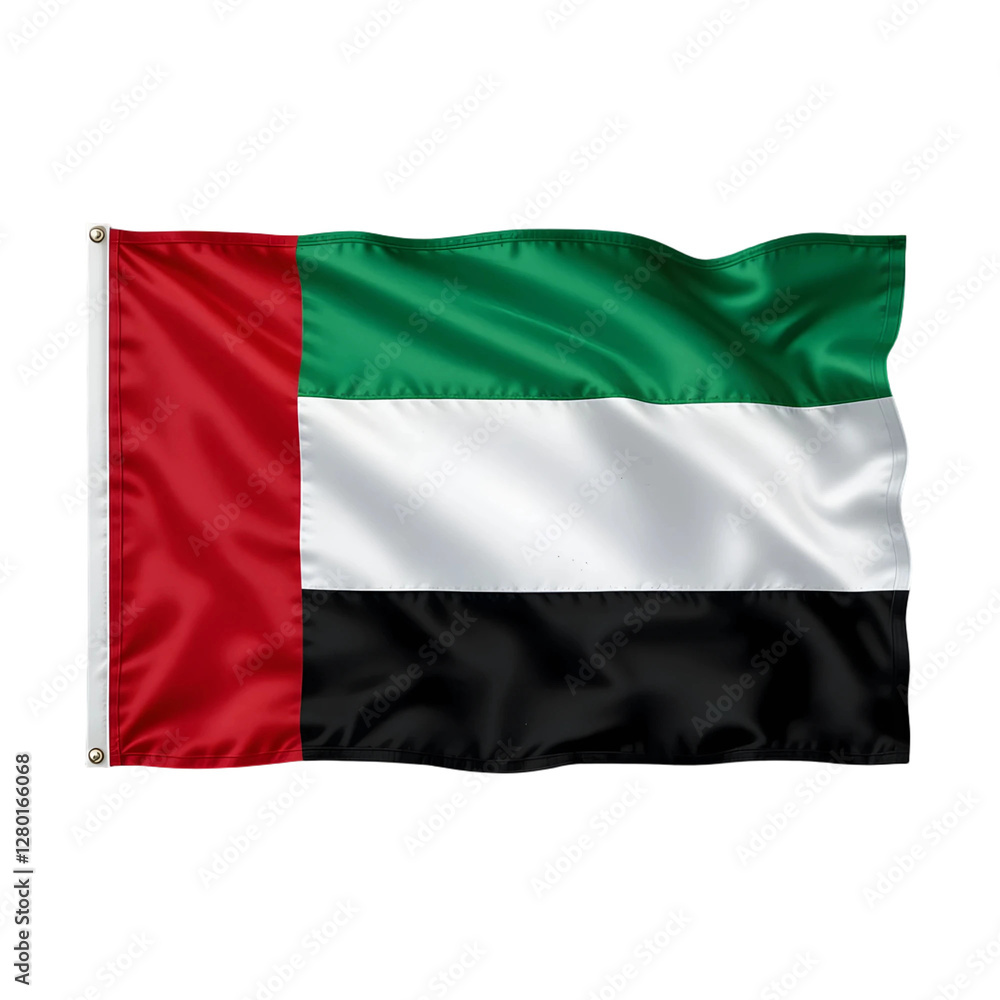 The National Flag of the United Arab Emirates, Symbol of Unity and Pride. The National Flag of the United Arab Emirates, Symbol of Unity and Pride.