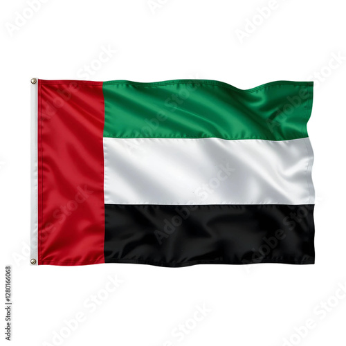 The National Flag of the United Arab Emirates, Symbol of Unity and Pride.