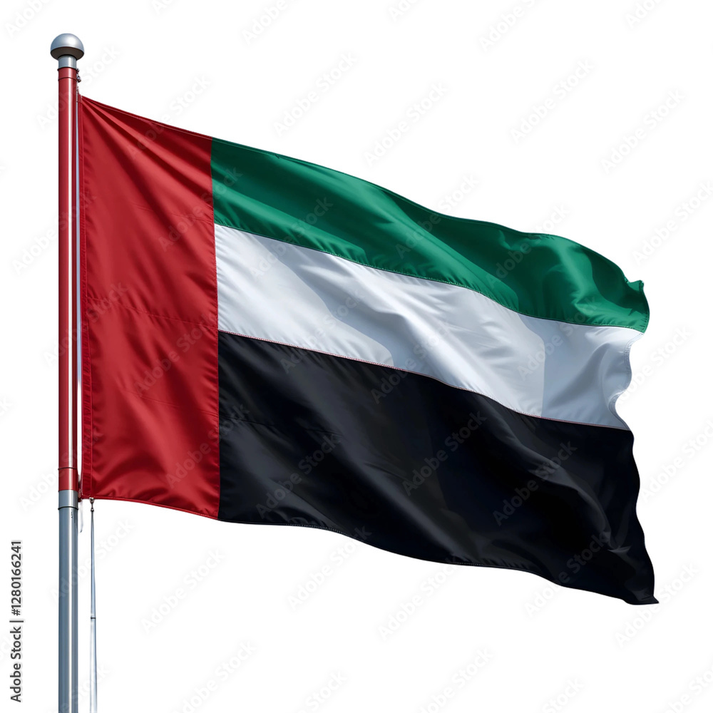 The National Flag of the United Arab Emirates, Symbol of Unity and Pride. The National Flag of the United Arab Emirates, Symbol of Unity and Pride.