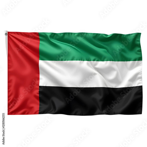 The National Flag of the United Arab Emirates, Symbol of Unity and Pride.