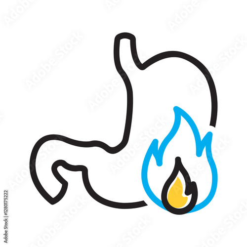  Vector multi color icon for Acidity