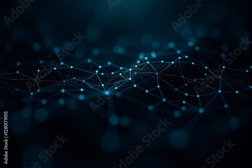 A dynamic AI data stream background with glowing particles, abstract patterns, and futuristic flowing digital elements...