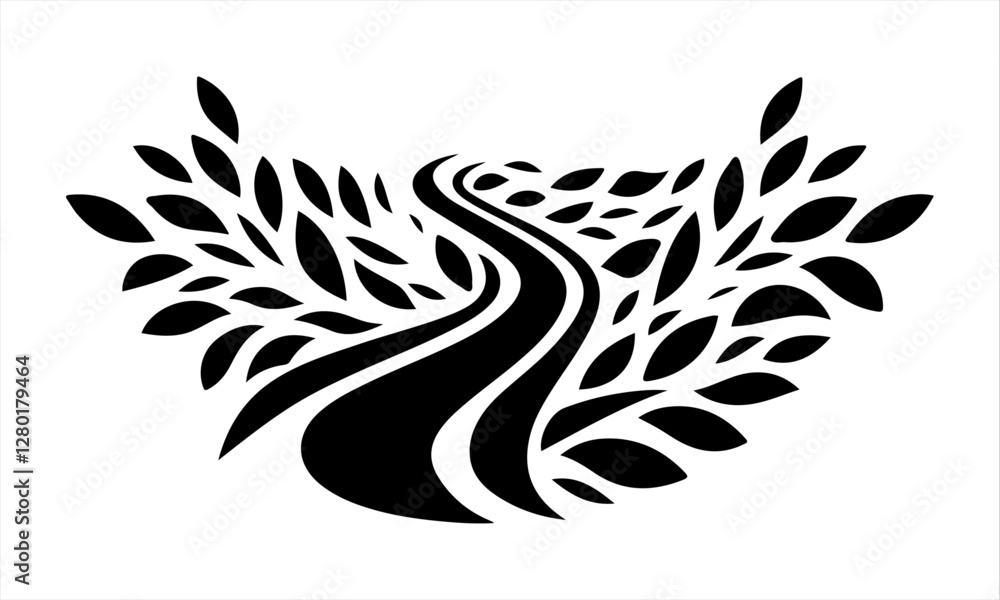 Obraz premium set of vector trees