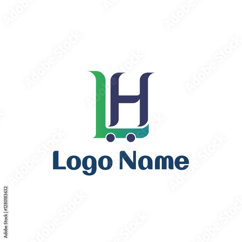 H letter ecommerce logo design