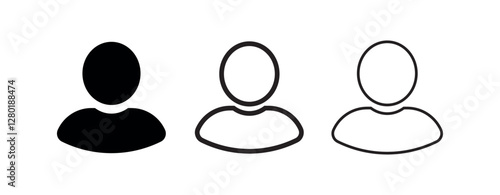 person icon on white background	