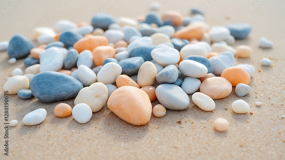 Beach Pebbles Serenity Close Up Shoreline Calmness Multi Colored Stones Variety Sand Beauty Beach Pebbles Serenity Close Up Shoreline Calmness Multi Colored Stones Variety Sand Beauty