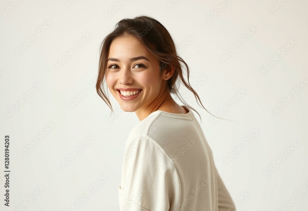 Portrait of a female model feeling excited Portrait of a female model feeling excited