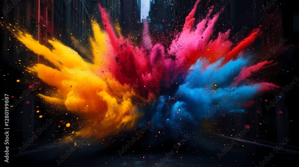 Fototapeta premium Colorful Powder Explosion Wallpaper