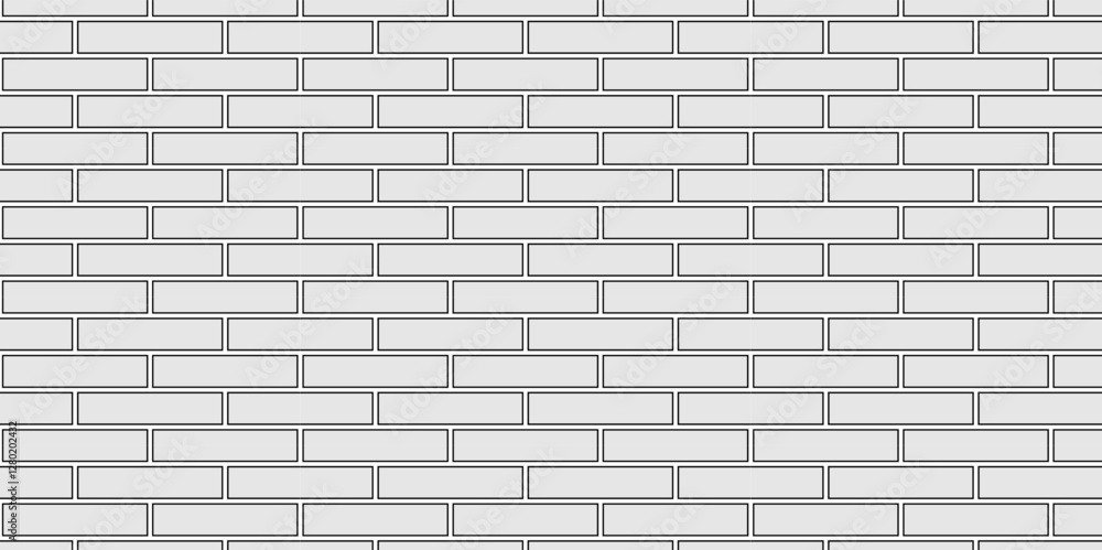 Naklejka premium Abstract vector empty stucco masonry pavement floor and wall limestone brickwork concrete texture. Urban white, black line cement rough row wallpaper abstract background.