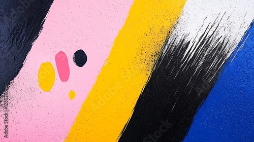 Vibrant Diagonal Paint Strokes: Abstract Digital Painting AI Generated
