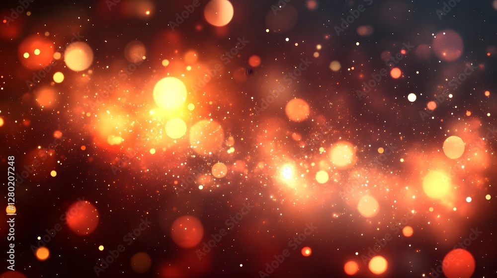 Abstract Orange and Gold Bokeh Lights Background Abstract Orange and Gold Bokeh Lights Background
