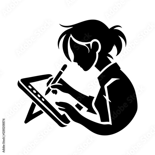 Digital Artist Drawing on a Tablet