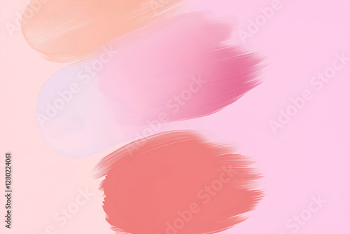 Soft pastel color strokes blend beautifully on a light pink background, creating a soothing and artistic visual effect.
