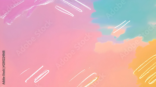 A vibrant, abstract blend of pastel colors creating a dreamy, artistic background with soft strokes and a calming aesthetic.
