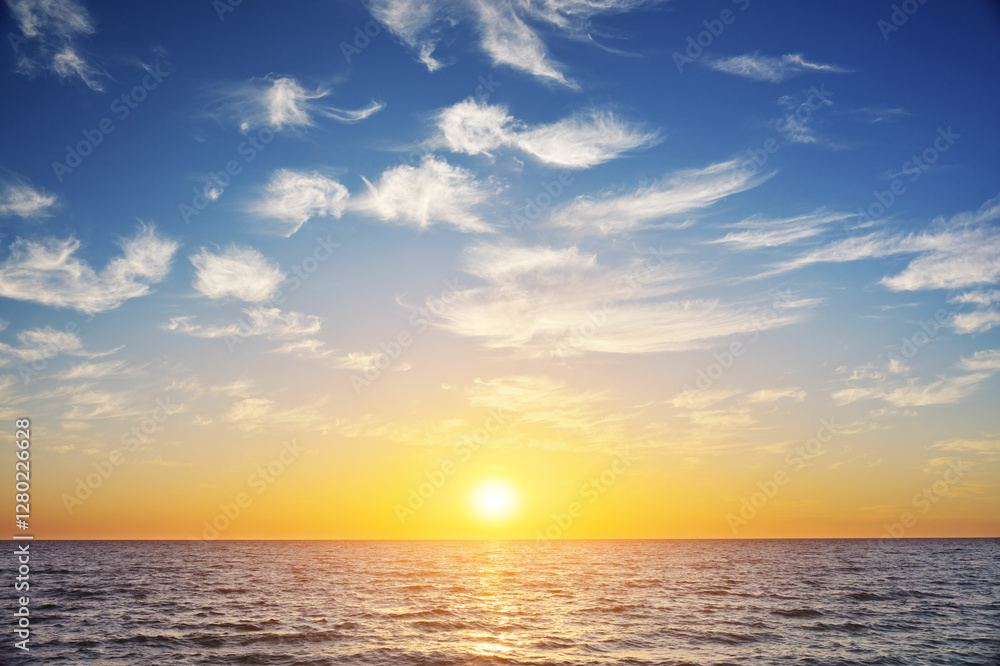 Fototapeta premium Natural background of sunset skyscape nature composition.