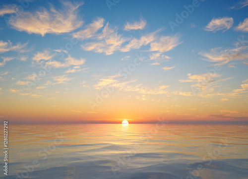 Obraz na plátně Natural background of sunset skyscape nature composition.