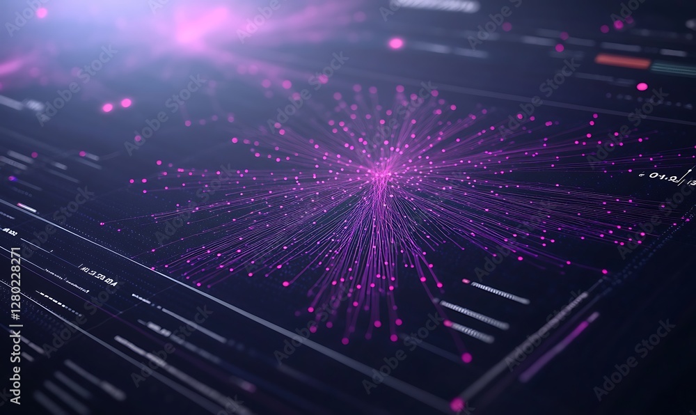 Obraz premium A modern data visualization dashboard showcasing real-time analytics and insights in an engaging design.
