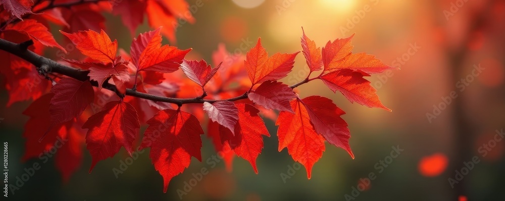 Crimson leaves densely packed on a branch, peaceful autumn scene , leaves, photography, red leaves Crimson leaves densely packed on a branch, peaceful autumn scene , leaves, photography, red leaves