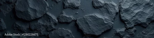 Panel kuchenny z motywem Dark, coarse-grained stone  rugged, textured surface , shale, dark gray