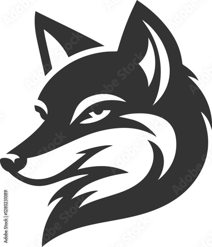 A fox smirking with a sly posture vector animal silhouette