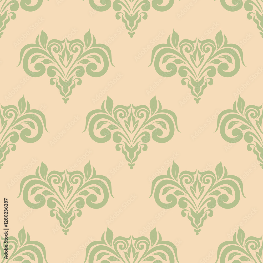 Classic Traditional Textile Art for Elegant Satin, Silk, Cotton. Luxury Historical Elegant Fabric Classic Traditional Textile Art for Elegant Satin, Silk, Cotton. Luxury Historical Elegant Fabric