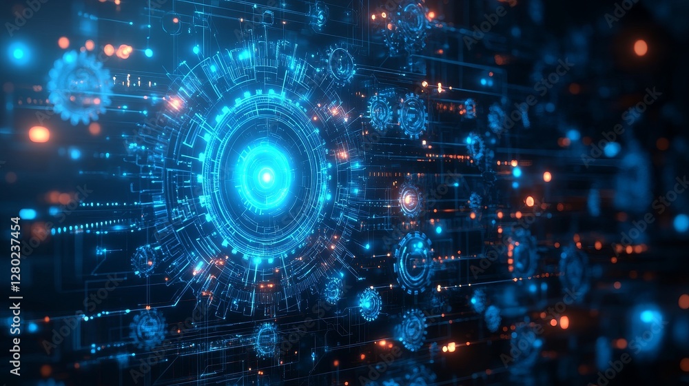 A realistic line art illustration featuring gears on a blue background, symbolizing mechanical engineering, innovation, and technology with precise and intricate design details. A realistic line art illustration featuring gears on a blue background, symbolizing mechanical engineering, innovation, and technology with precise and intricate design details.