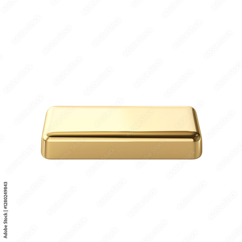 3D Gold Bar Isolated on Transparent Background 3D Gold Bar Isolated on Transparent Background