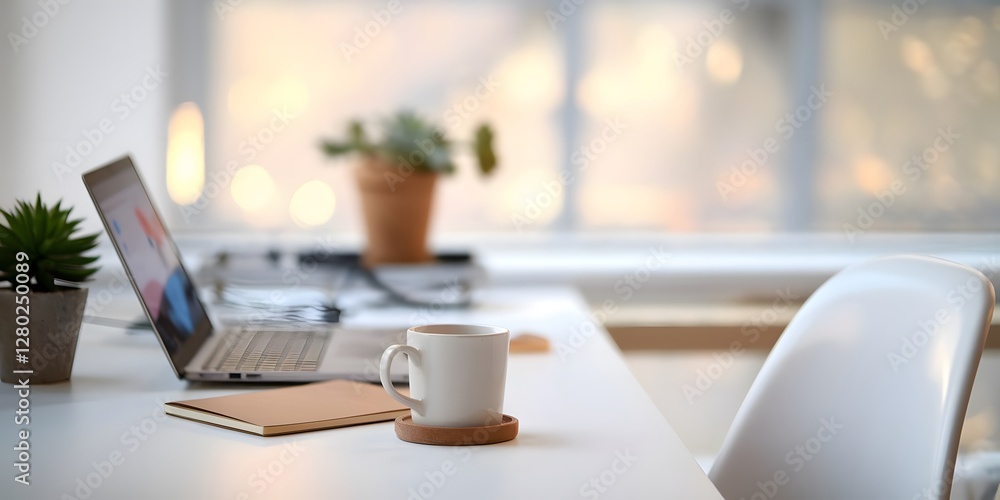 custom made wallpaper toronto digitalLaptop and coffee cup on a cafe table during work or break
