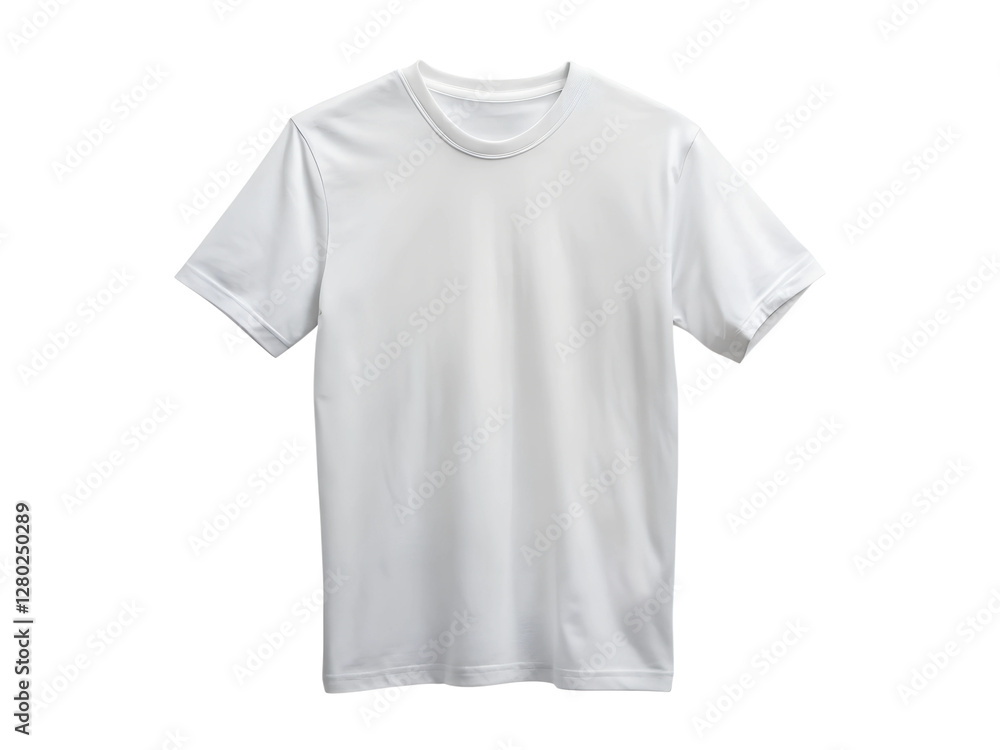 White t-shirt front side view isolated on transparent background. White t-shirt front side view isolated on transparent background.