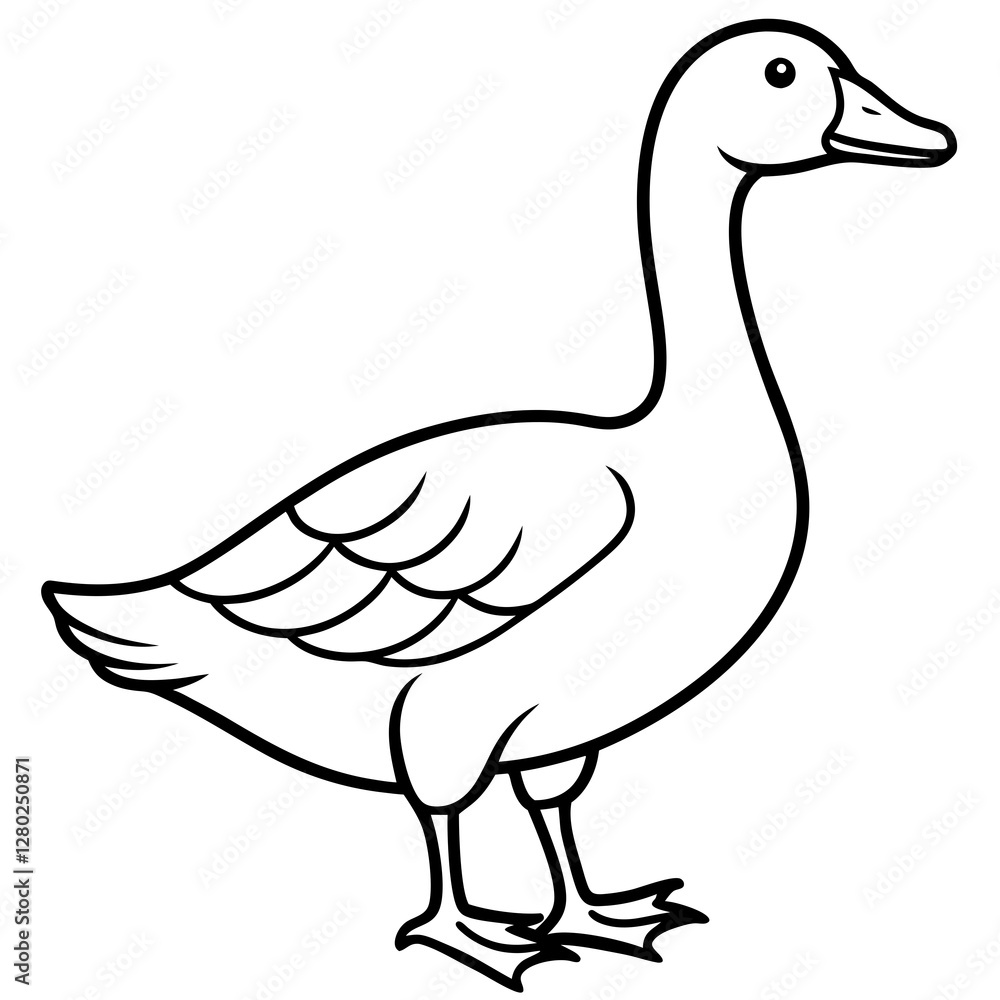Obraz premium Minimalist Goose Sketch