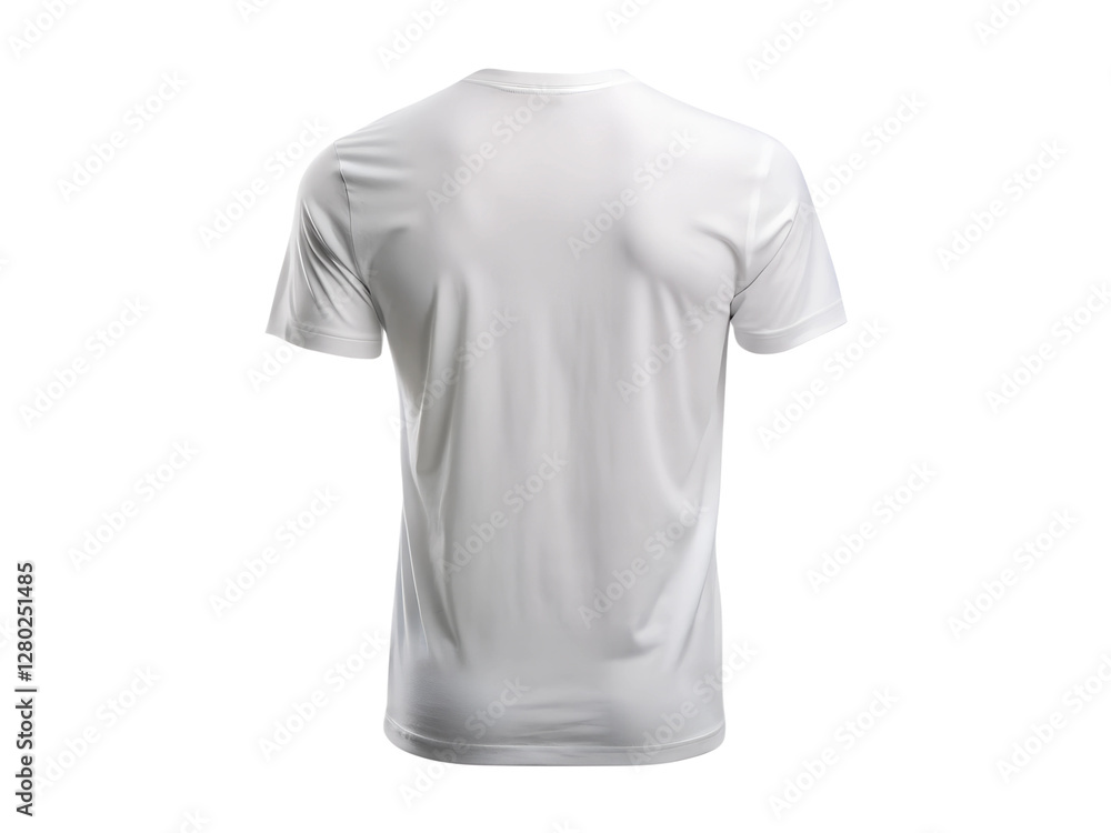 White t-shirt back side isolated on transparent background White t-shirt back side isolated on transparent background