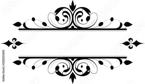 Elegant Ornamental Frame, Vintage Baroque Border Design