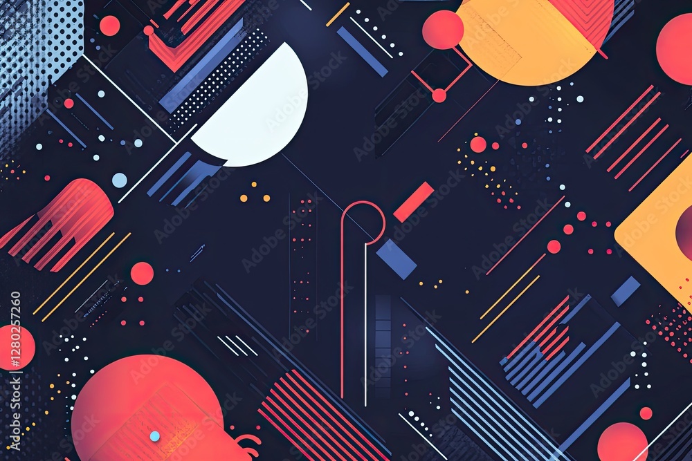 Abstract geometric shapes background with vibrant colors Abstract geometric shapes background with vibrant colors