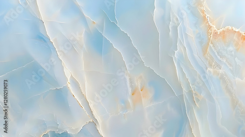 Obraz na płótnie A close-up view of a light blue agate stone with intricate patterns. w salonie