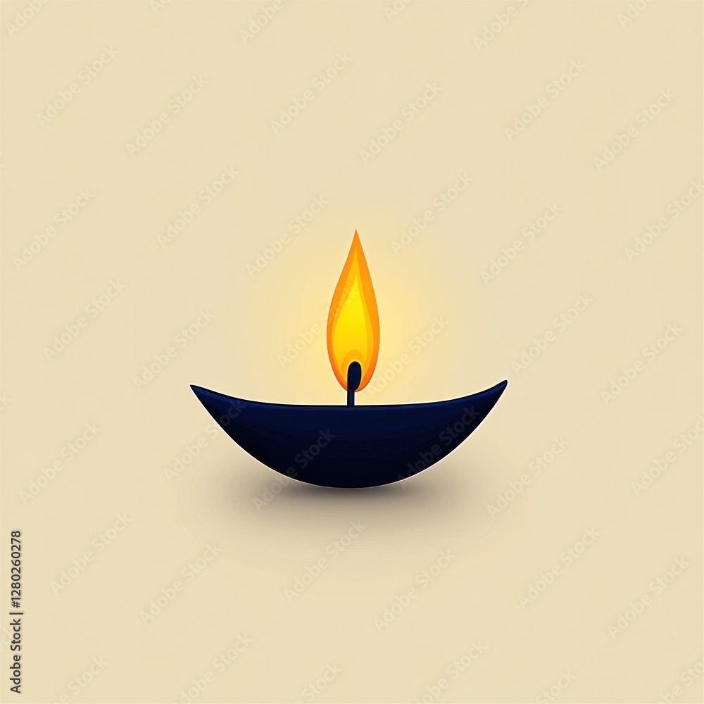 Vibrant Diwali Festival Poster Template with Decorative Diya Lamp Vector Illustration