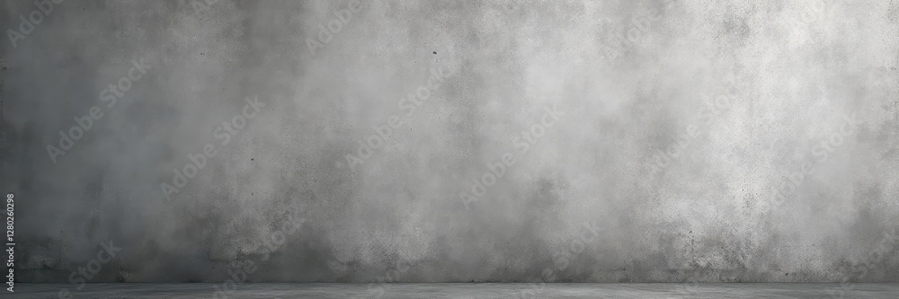 Obraz premium Distressed concrete wall; faded, mottled gray tones, rough, detail