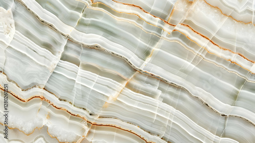 Obraz na płótnie A close-up view of layered agate stone showcasing its natural patterns and colors. w salonie
