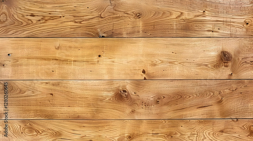 Obraz na płótnie A close-up view of polished wooden planks, showcasing natural grain and texture. w salonie
